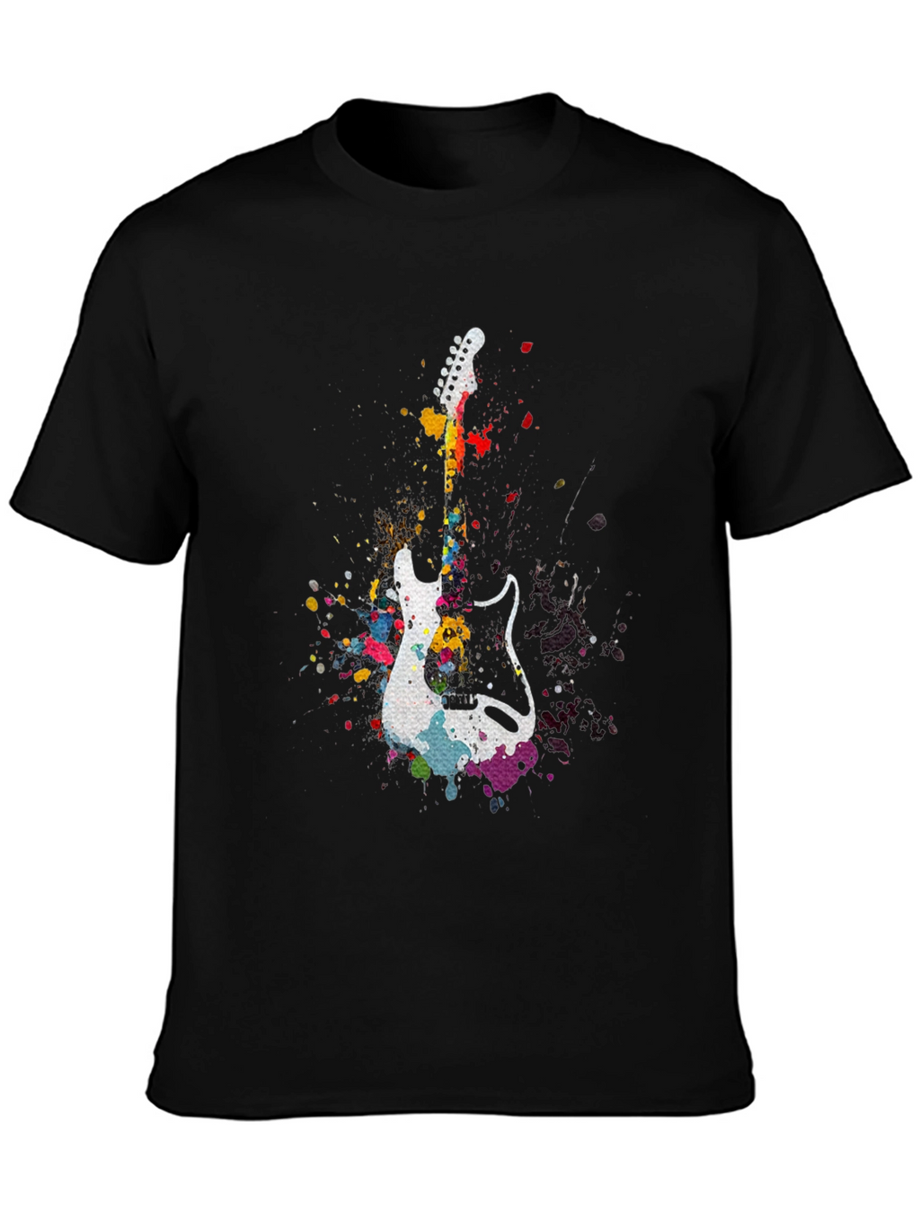 Guitar Splatter T-Shirt - Music Lover Tee