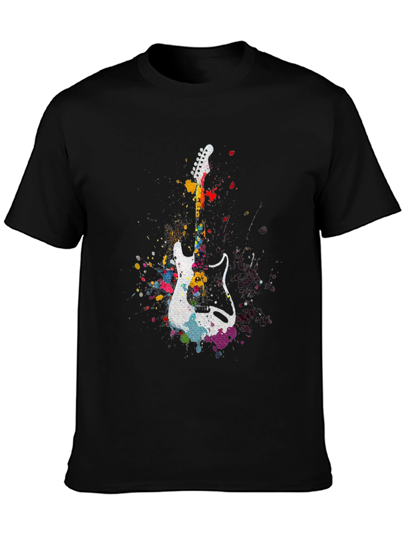 Guitar Splatter T-Shirt - Music Lover Tee