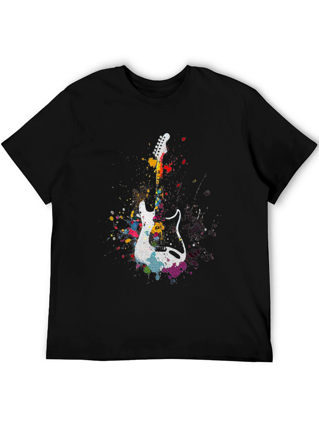 Guitar Splatter T-Shirt - Music Lover Tee