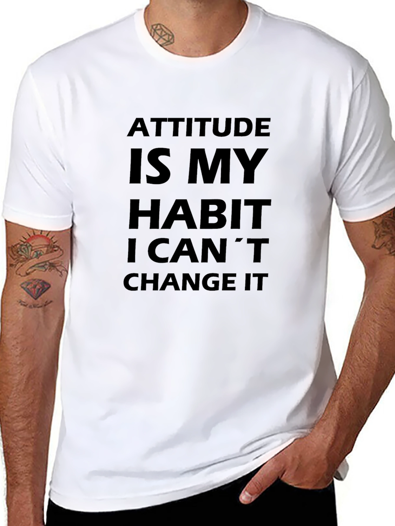 Attitude Habit Tee - Slogan T-Shirt