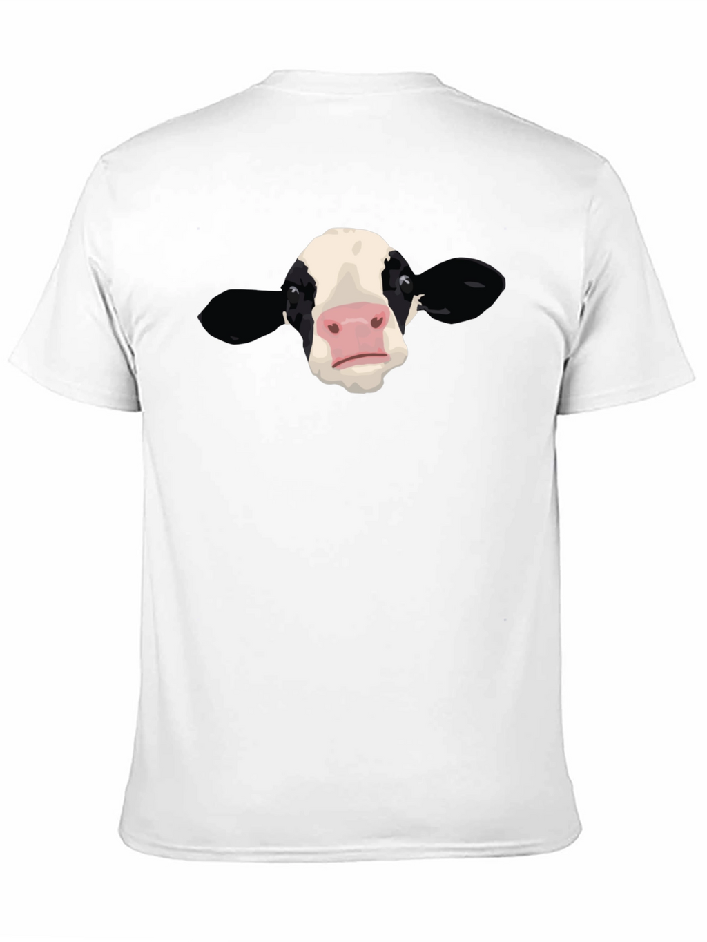Cow Face Graphic Black T-Shirt