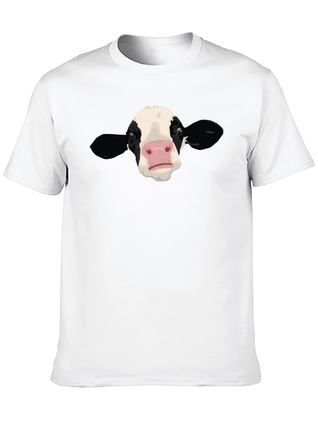 Cow Face Graphic Black T-Shirt