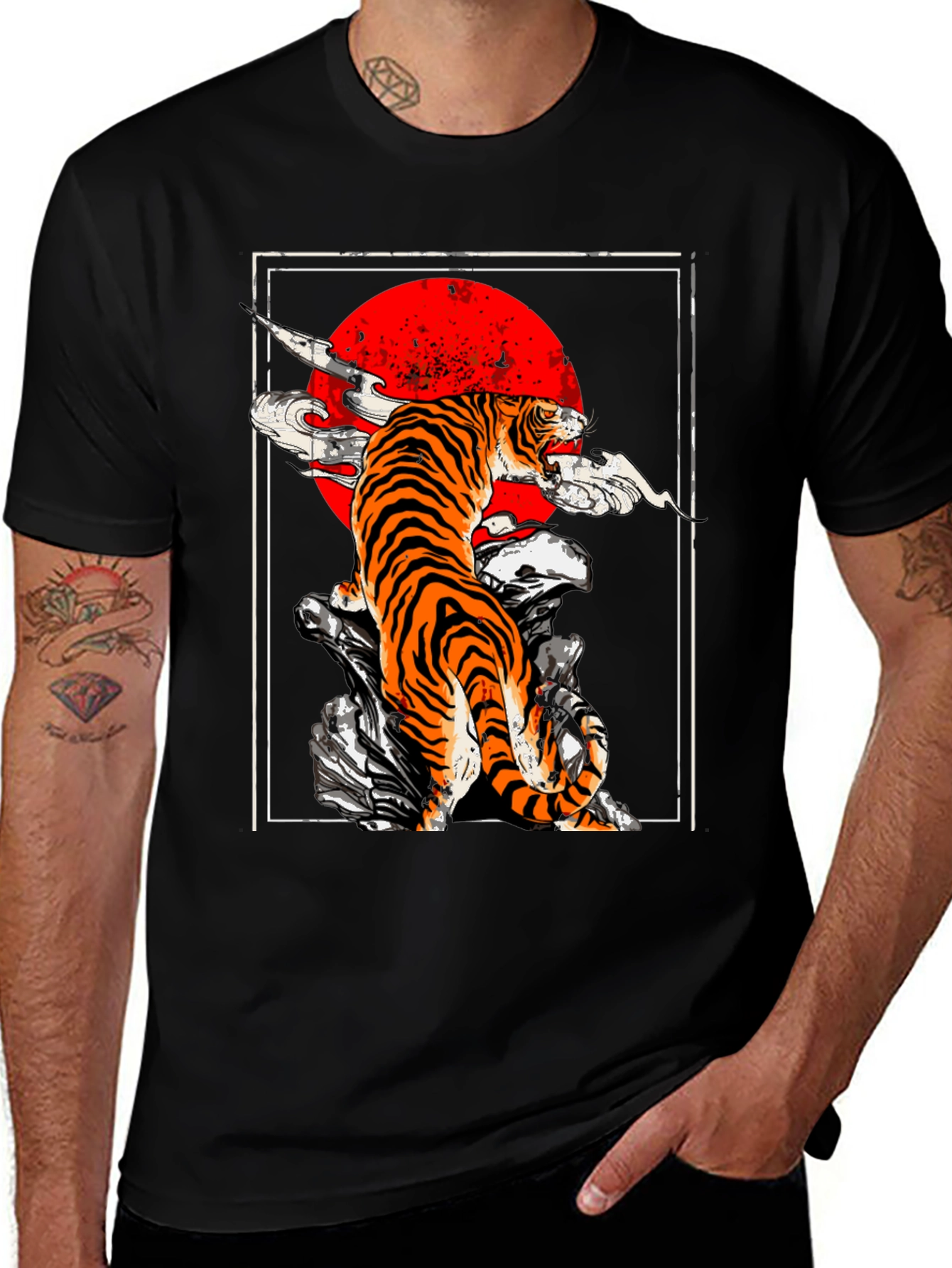 Tiger Graphic Tee - Unique Animal Print