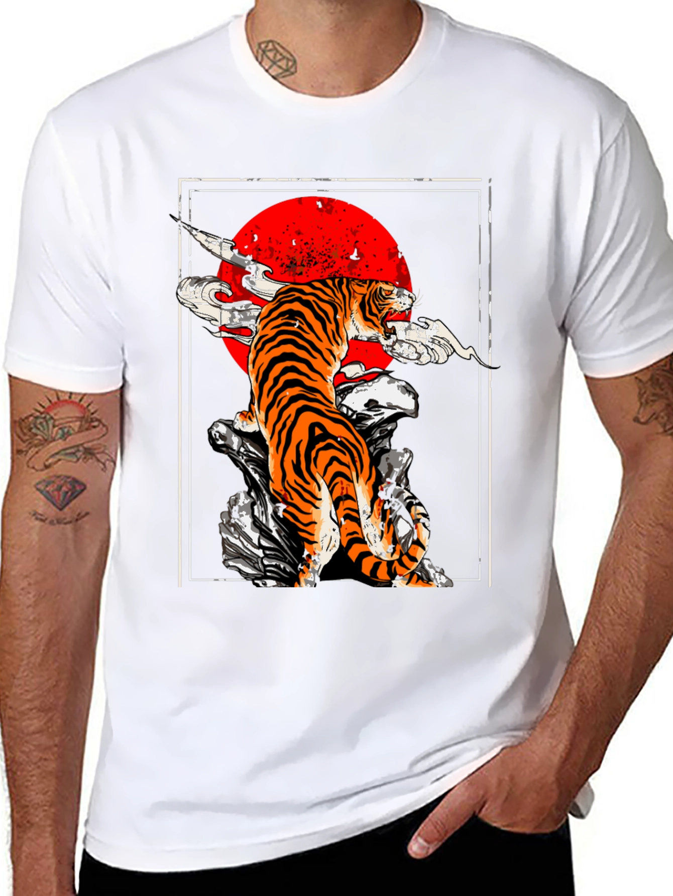 Tiger Graphic Tee - Unique Animal Print