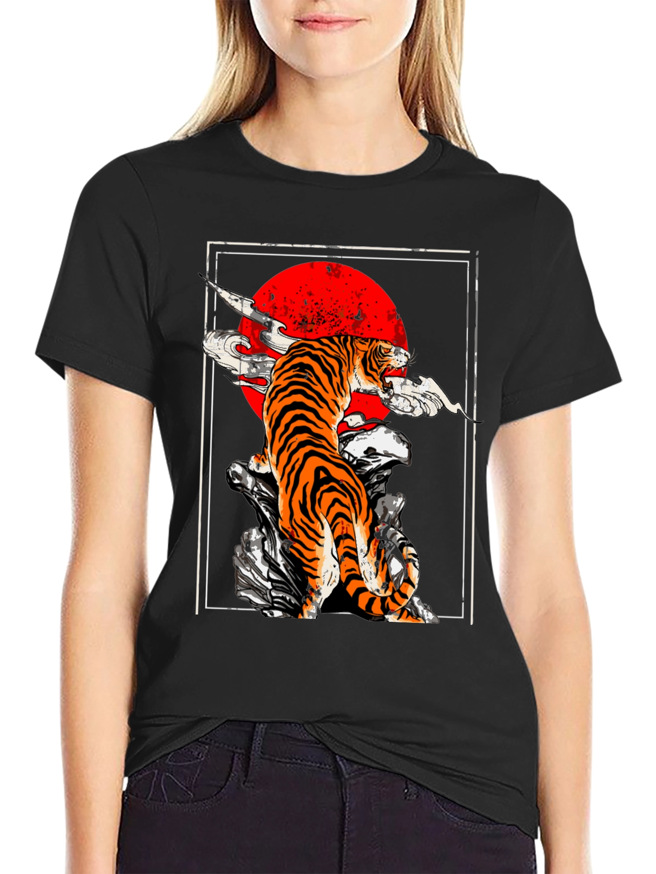 Tiger Graphic Tee - Unique Animal Print