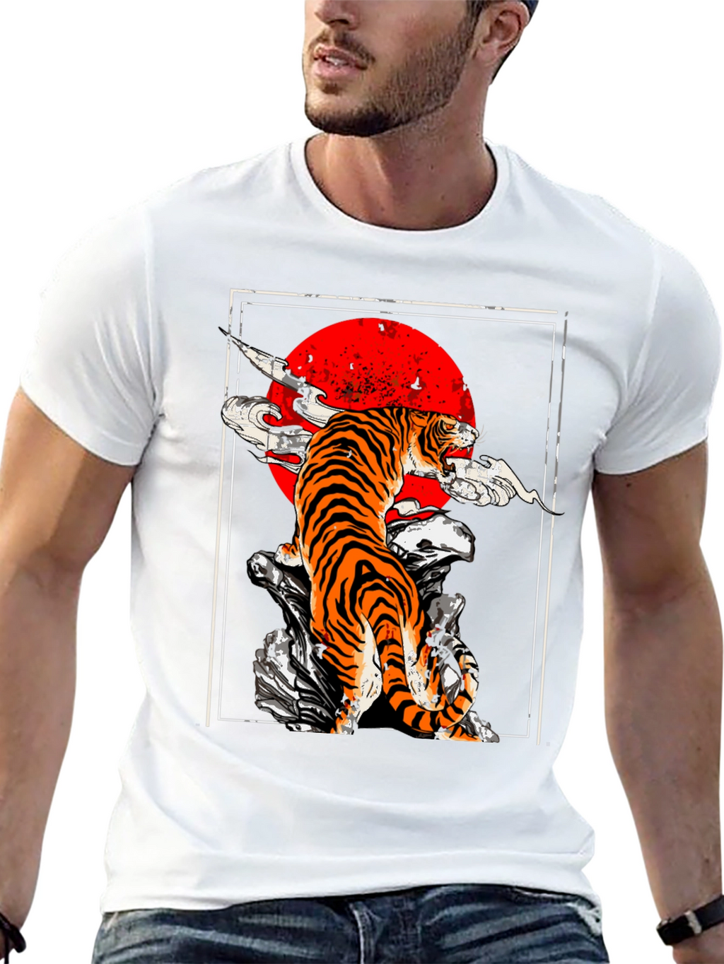 Tiger Graphic Tee - Unique Animal Print