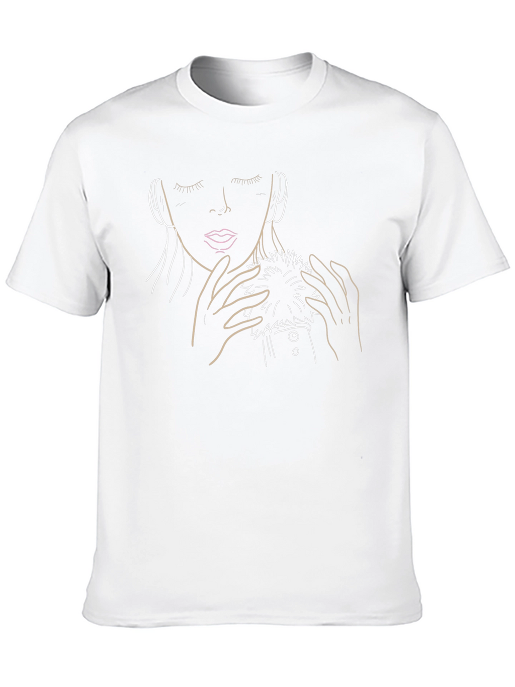 Abstract Woman Portrait Black T-Shirt