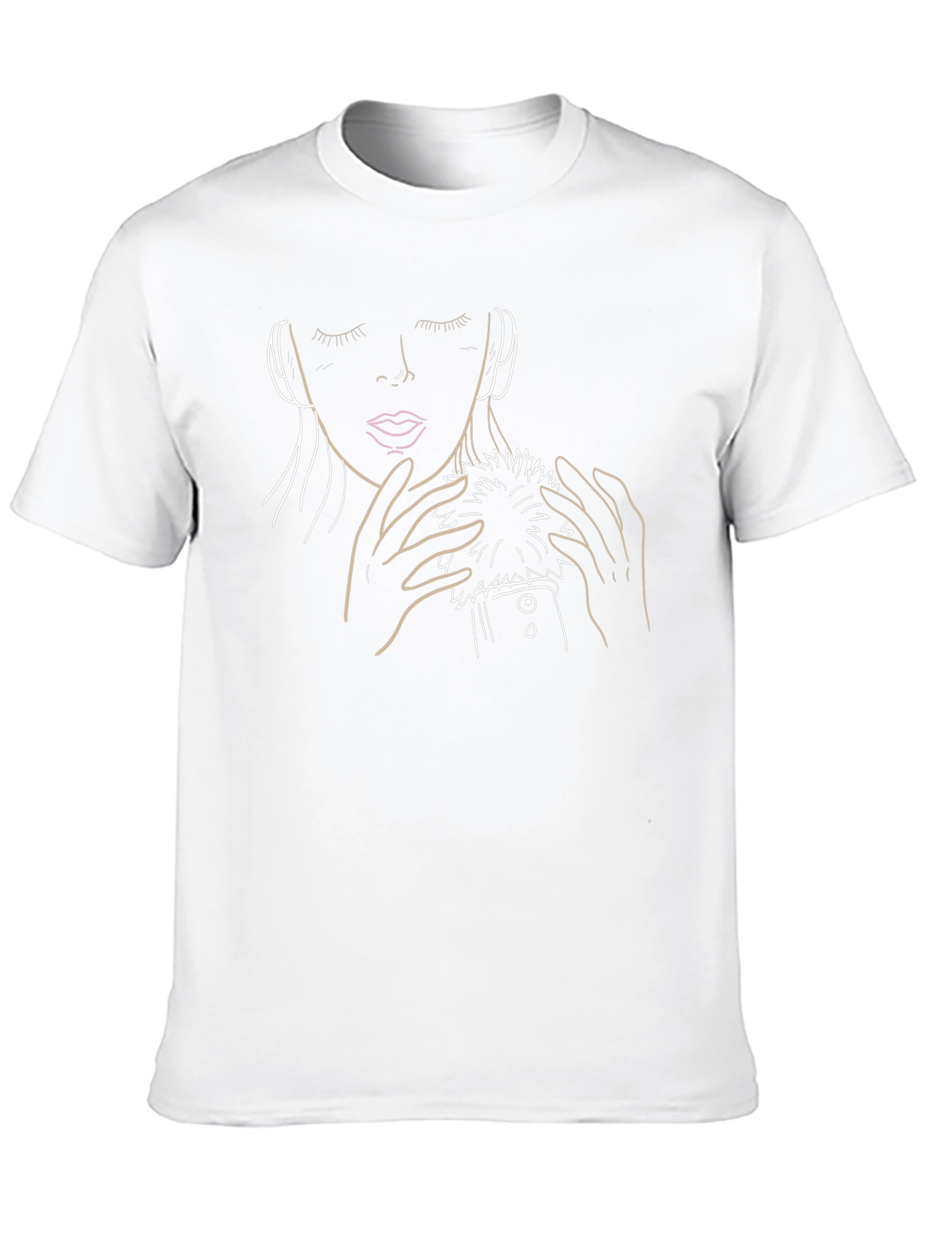 Abstract Woman Portrait Black T-Shirt