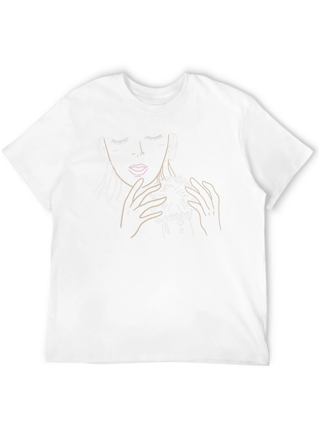 Abstract Woman Portrait Black T-Shirt