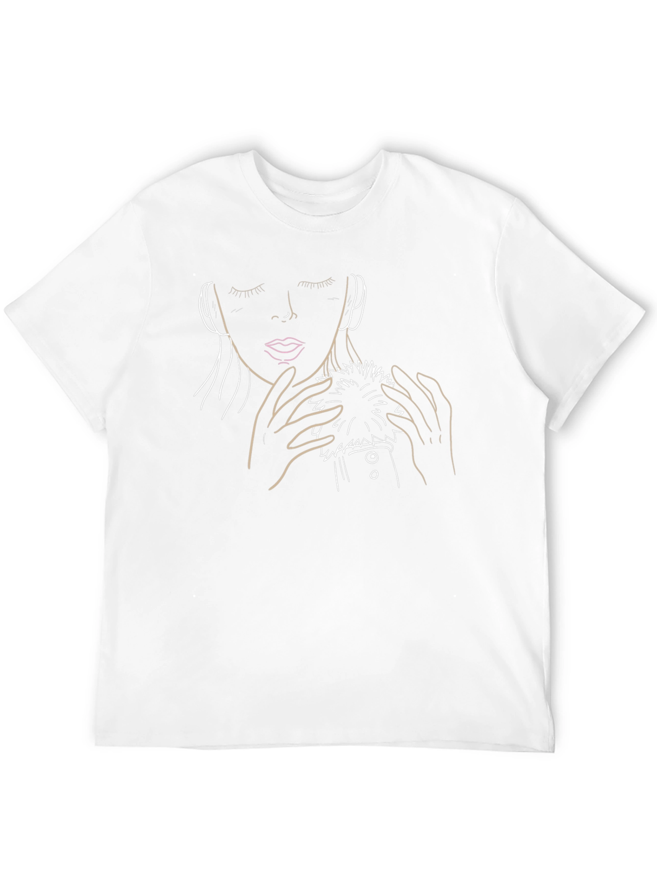 Abstract Woman Portrait Black T-Shirt