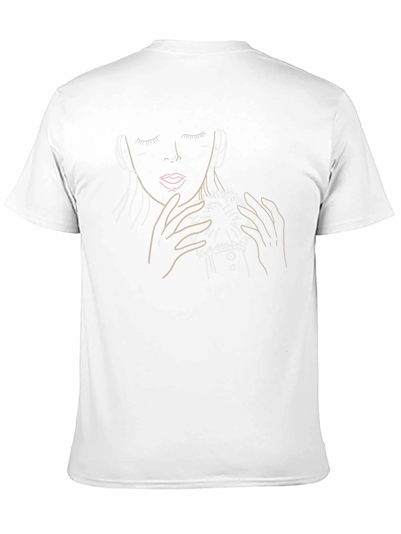 Abstract Woman Portrait Black T-Shirt