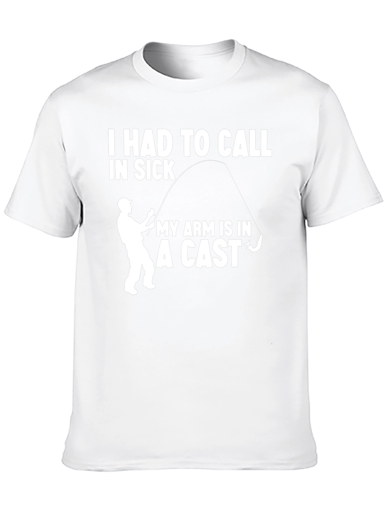 Fishing Arm Cast Funny Graphic T-Shirt