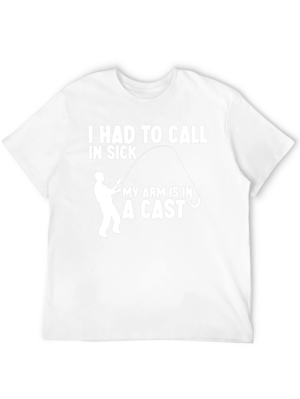 Fishing Arm Cast Funny Graphic T-Shirt