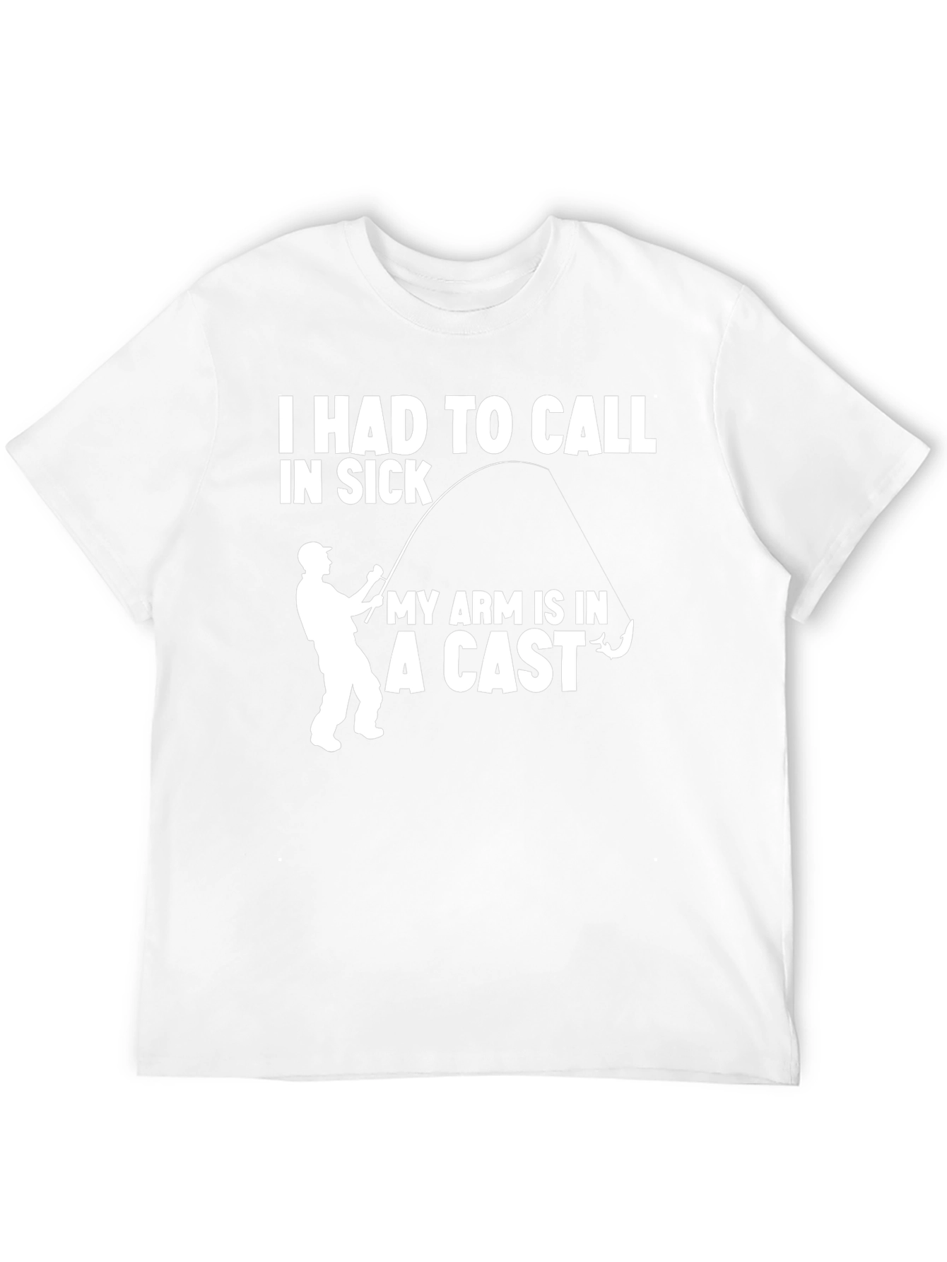 Fishing Arm Cast Funny Graphic T-Shirt