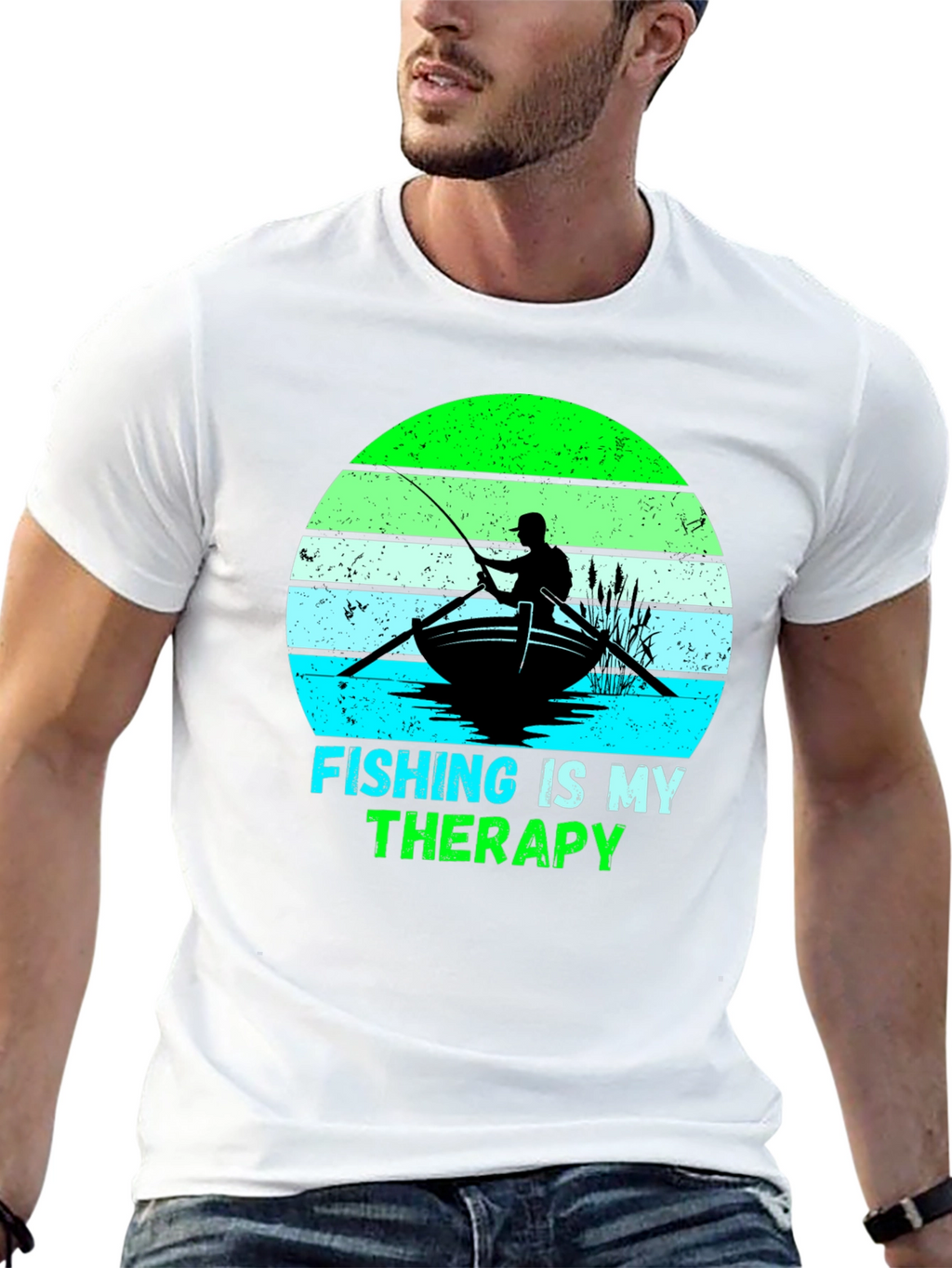 Fishing Is My Therapy Graphic T-Shirt