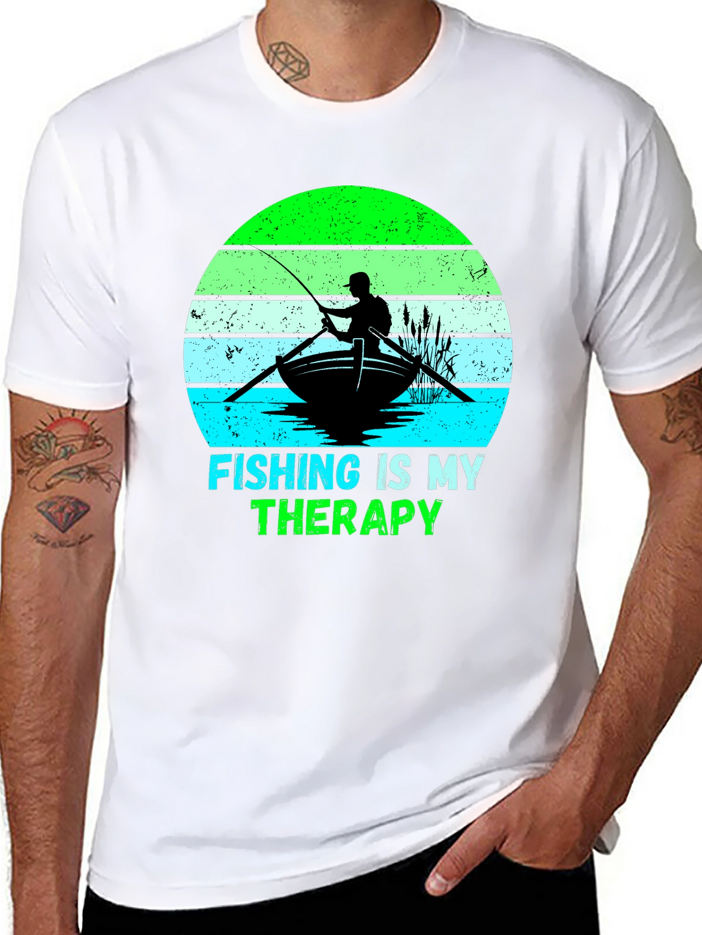 Fishing Is My Therapy Graphic T-Shirt