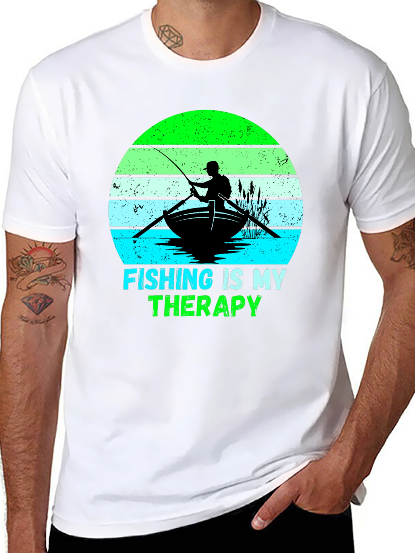 Fishing Is My Therapy Graphic T-Shirt