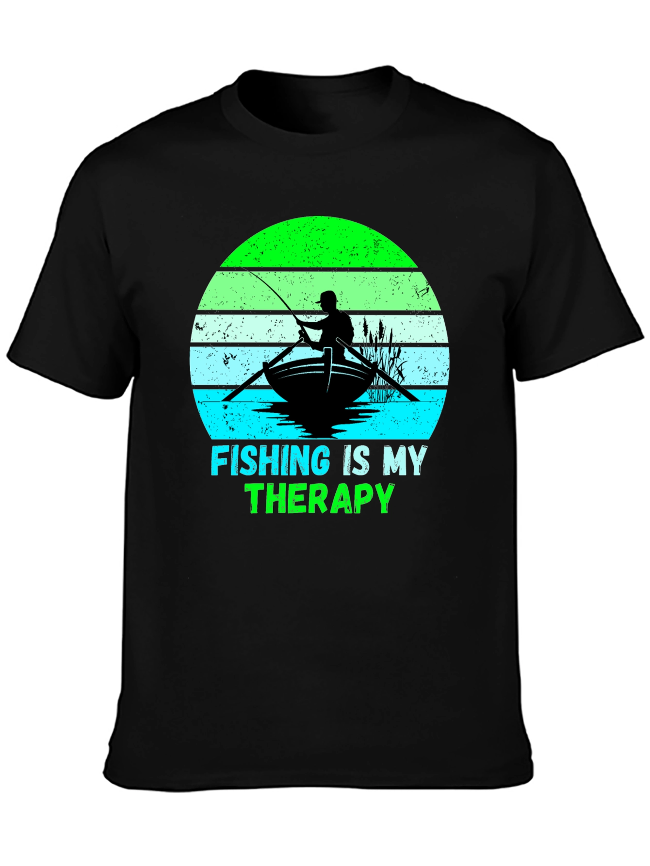 Fishing Is My Therapy Graphic T-Shirt