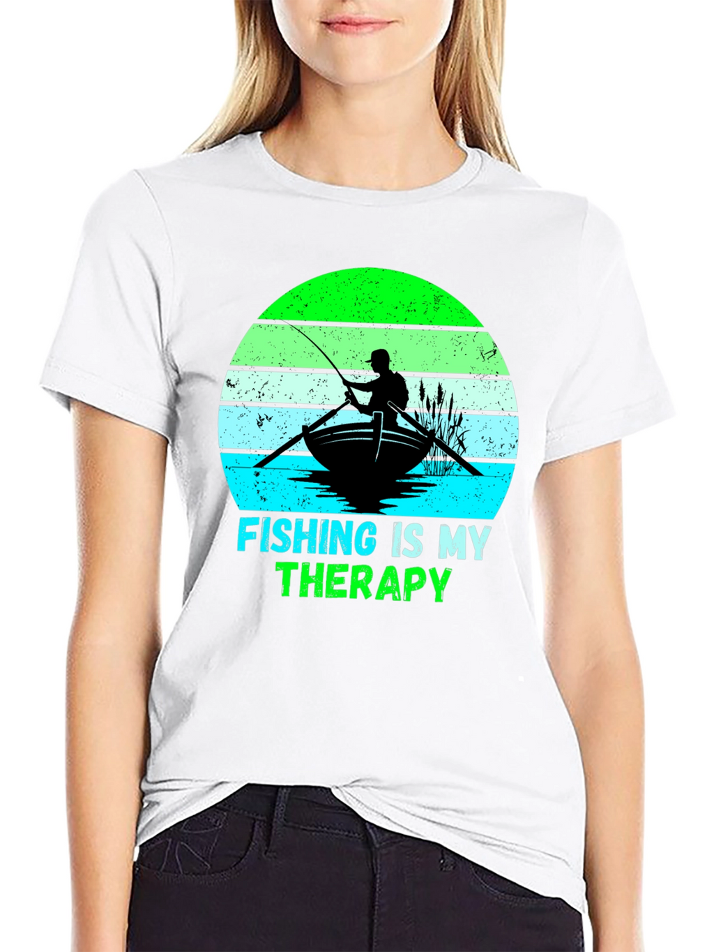 Fishing Is My Therapy Graphic T-Shirt