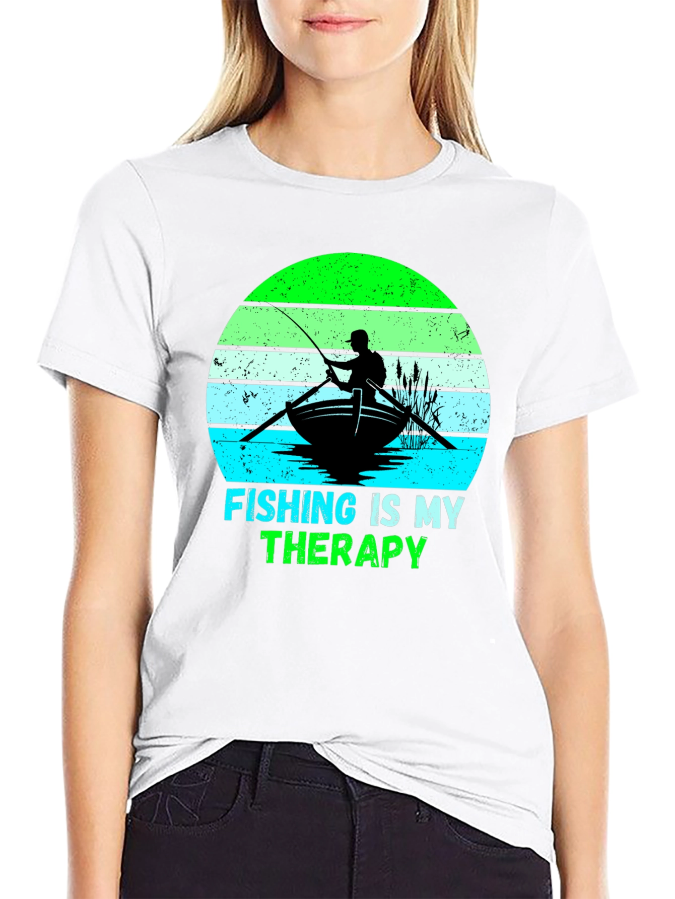 Fishing Is My Therapy Graphic T-Shirt