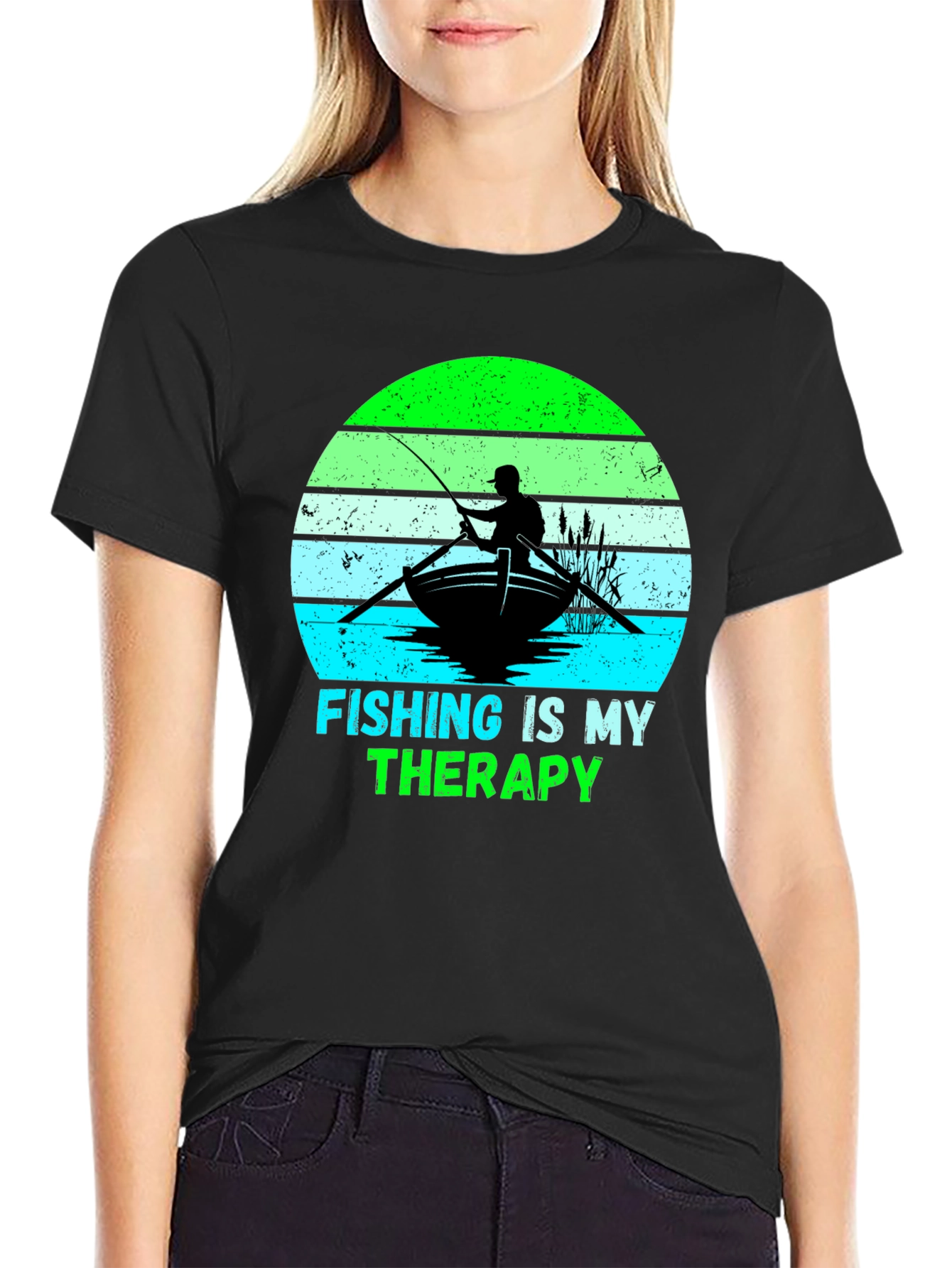 Fishing Is My Therapy Graphic T-Shirt