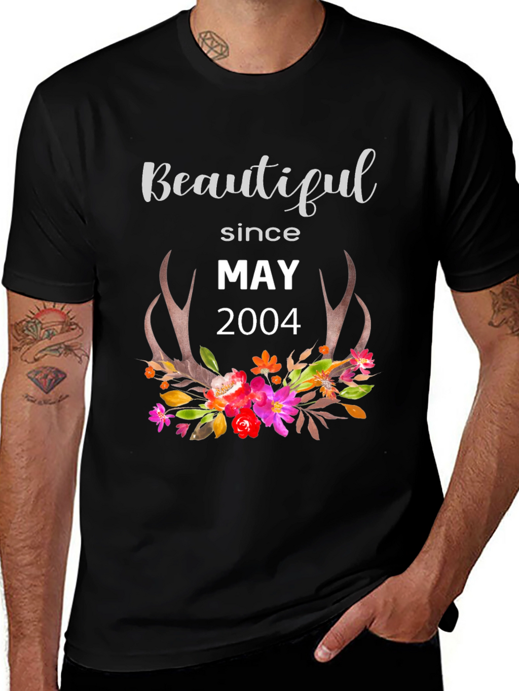 Beautiful Since May 2004 Floral T-Shirt