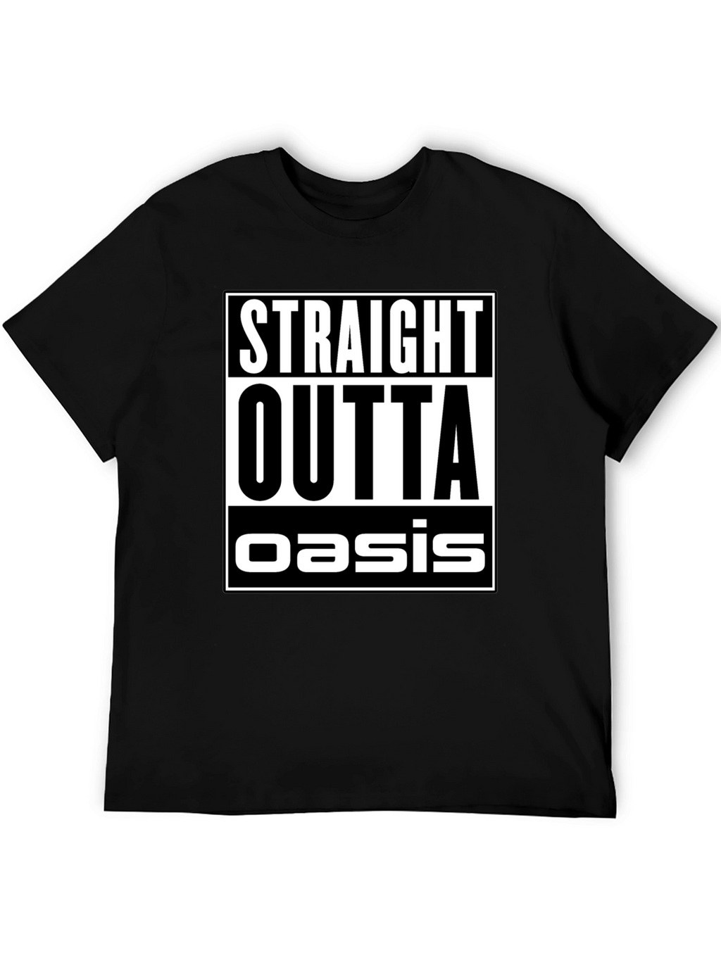Straight Outta Oasis Black Graphic Tee