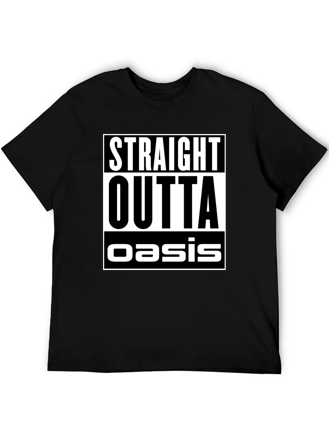Straight Outta Oasis Black Graphic Tee