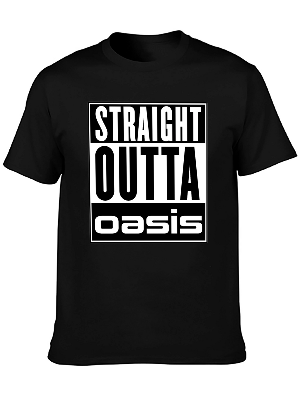 Straight Outta Oasis Black Graphic Tee