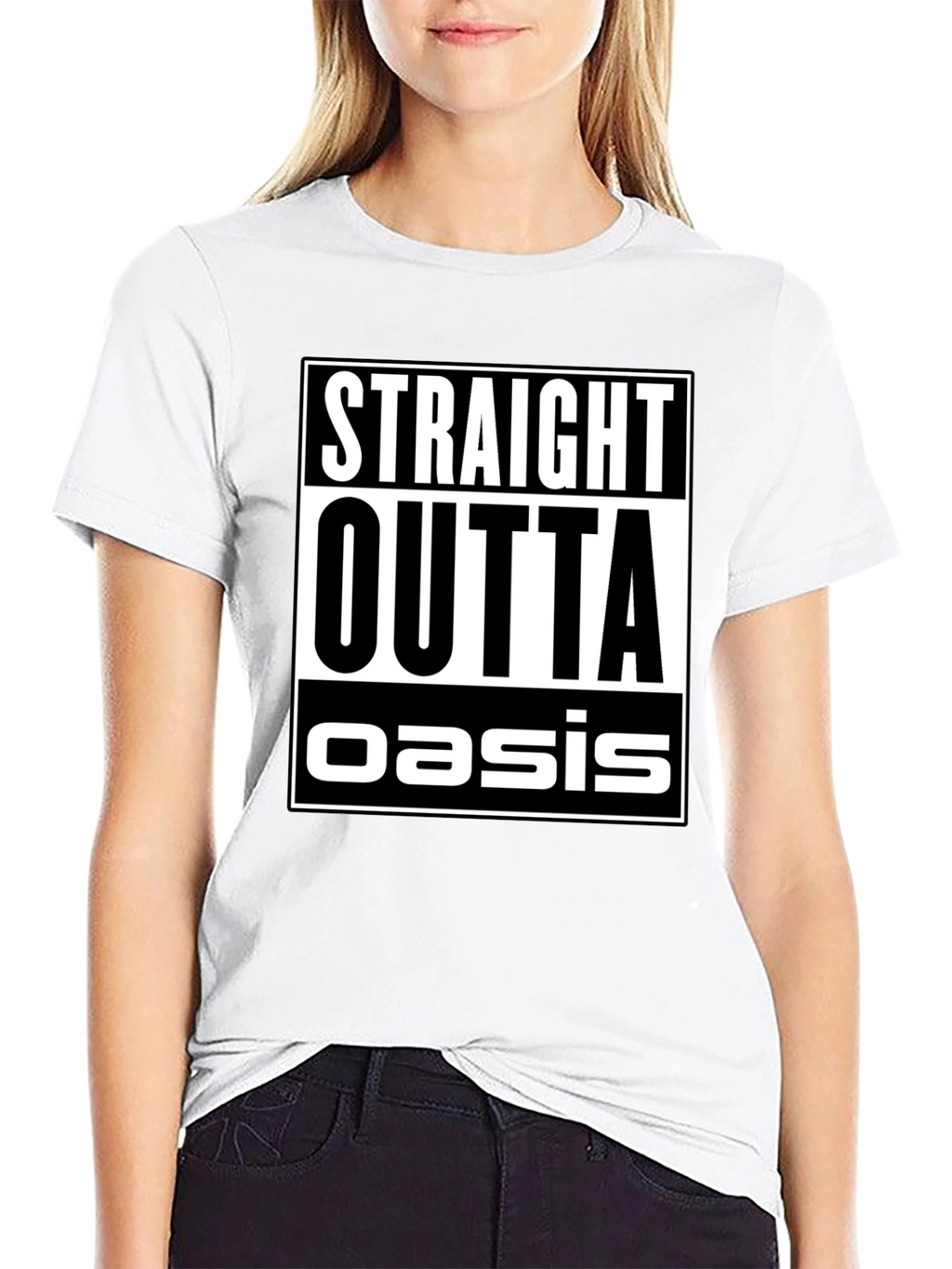 Straight Outta Oasis Black Graphic Tee