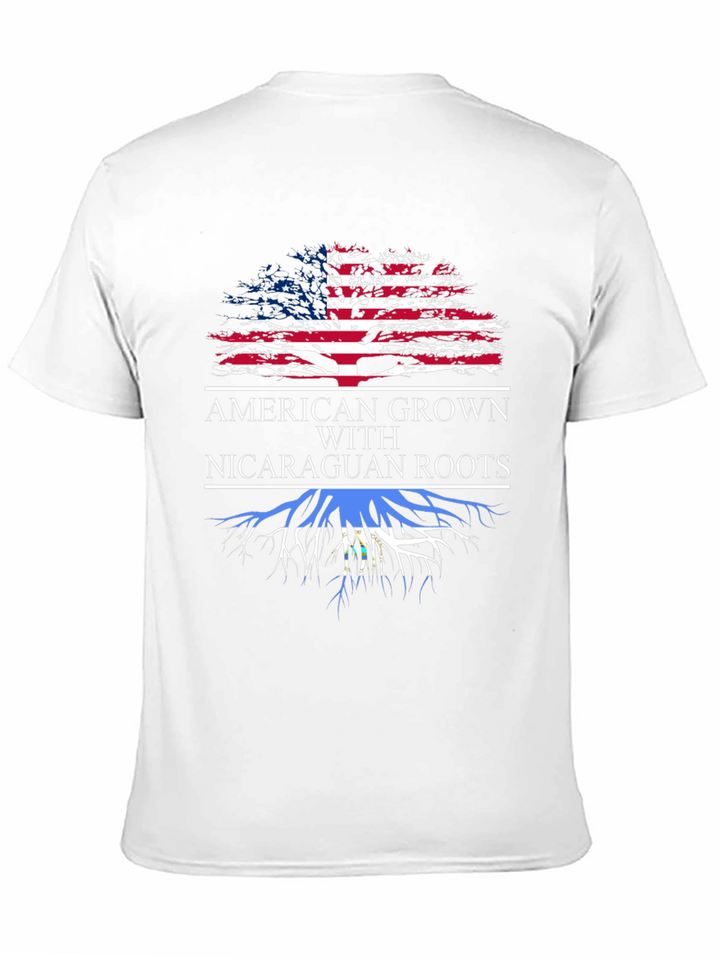 American Grown Nicaraguan Roots Graphic T-Shirt