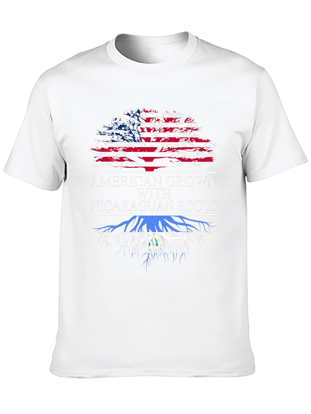 American Grown Nicaraguan Roots Graphic T-Shirt