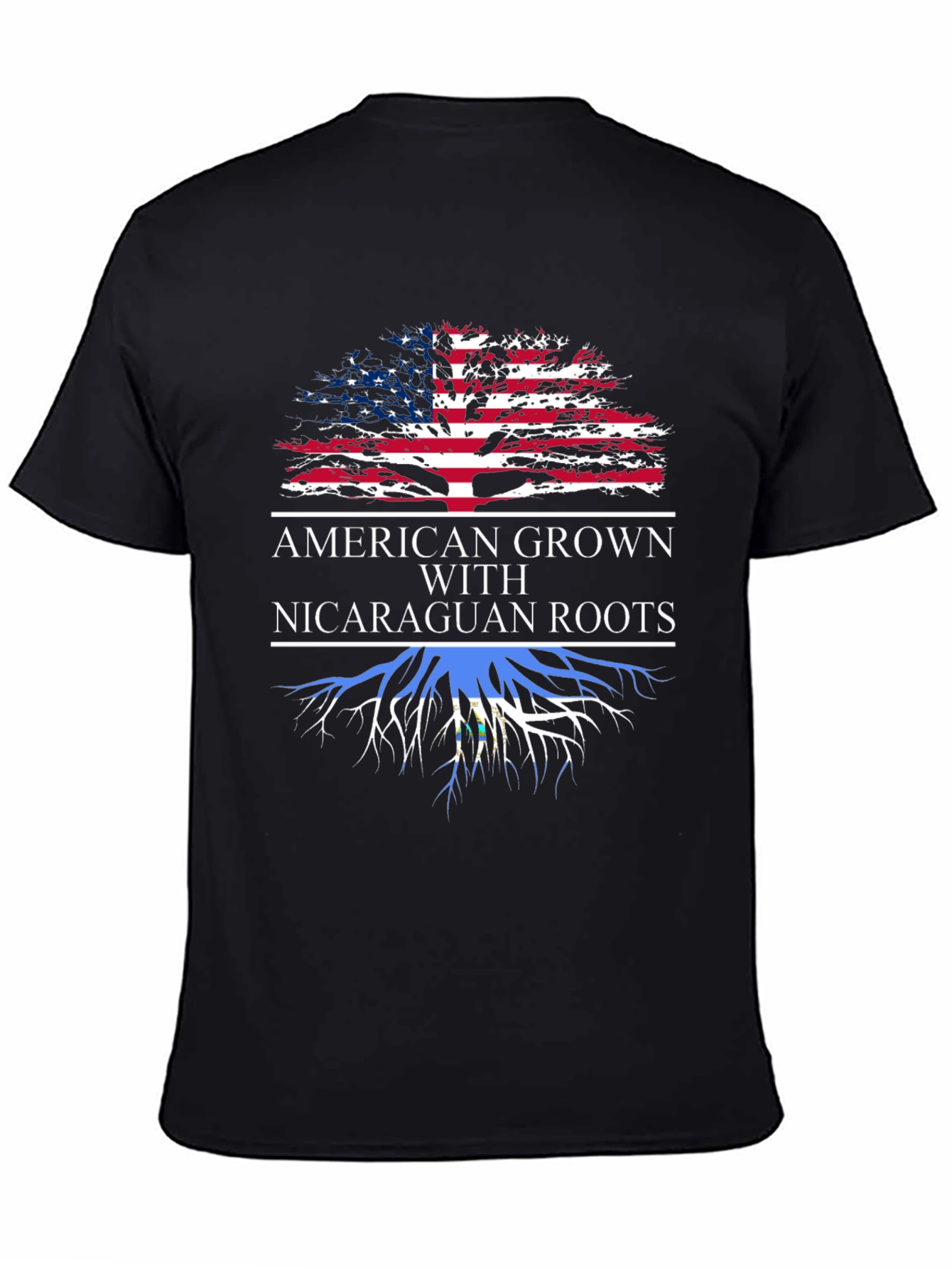 American Grown Nicaraguan Roots Graphic T-Shirt