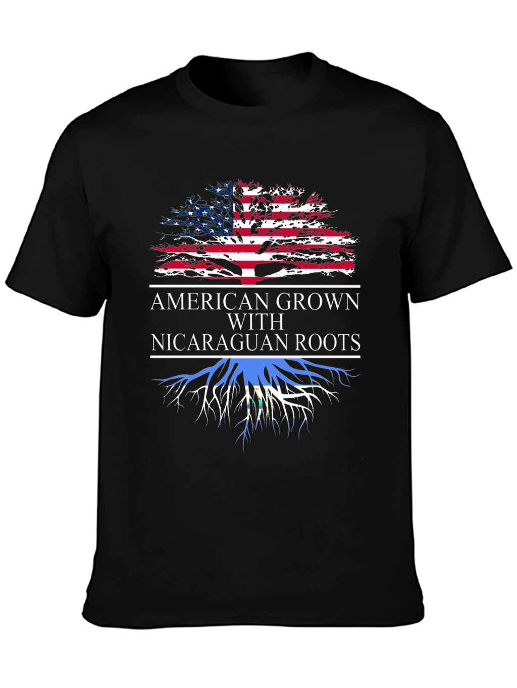 American Grown Nicaraguan Roots Graphic T-Shirt