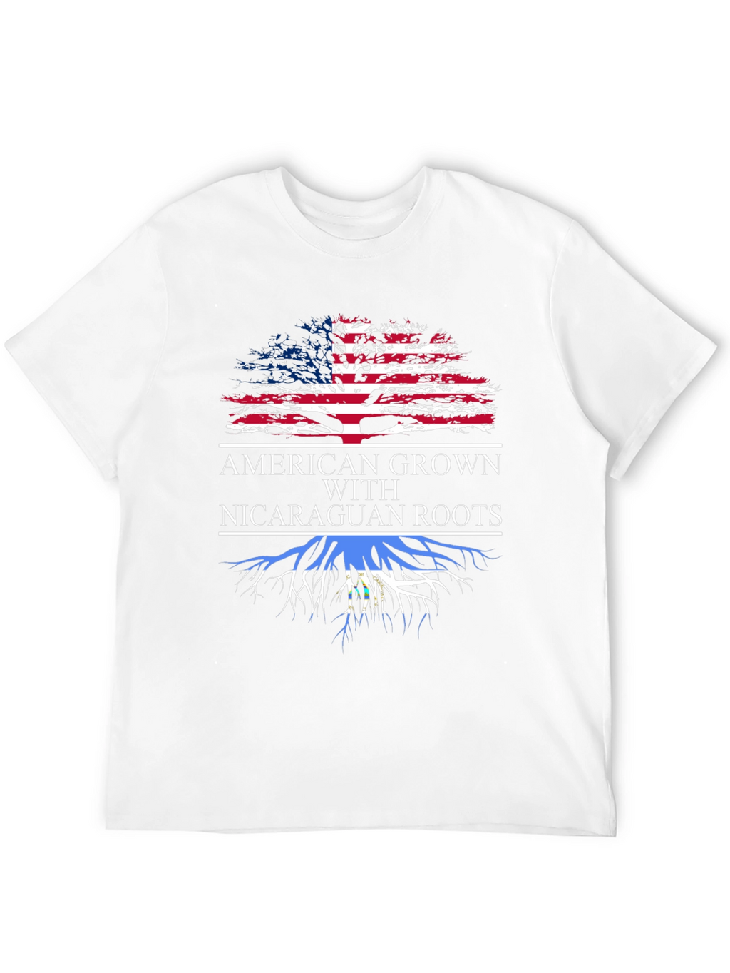 American Grown Nicaraguan Roots Graphic T-Shirt