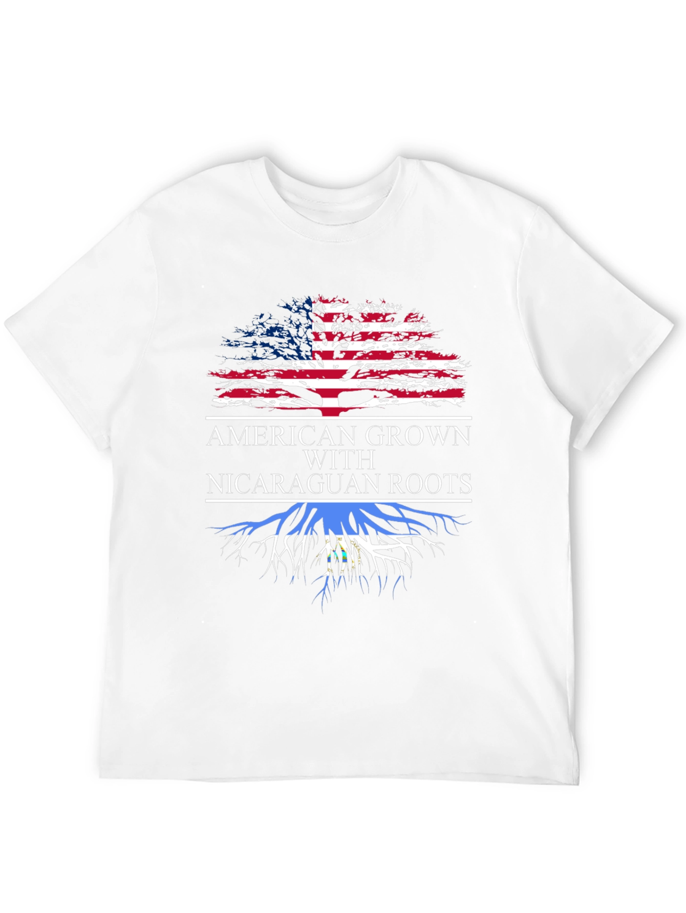 American Grown Nicaraguan Roots Graphic T-Shirt