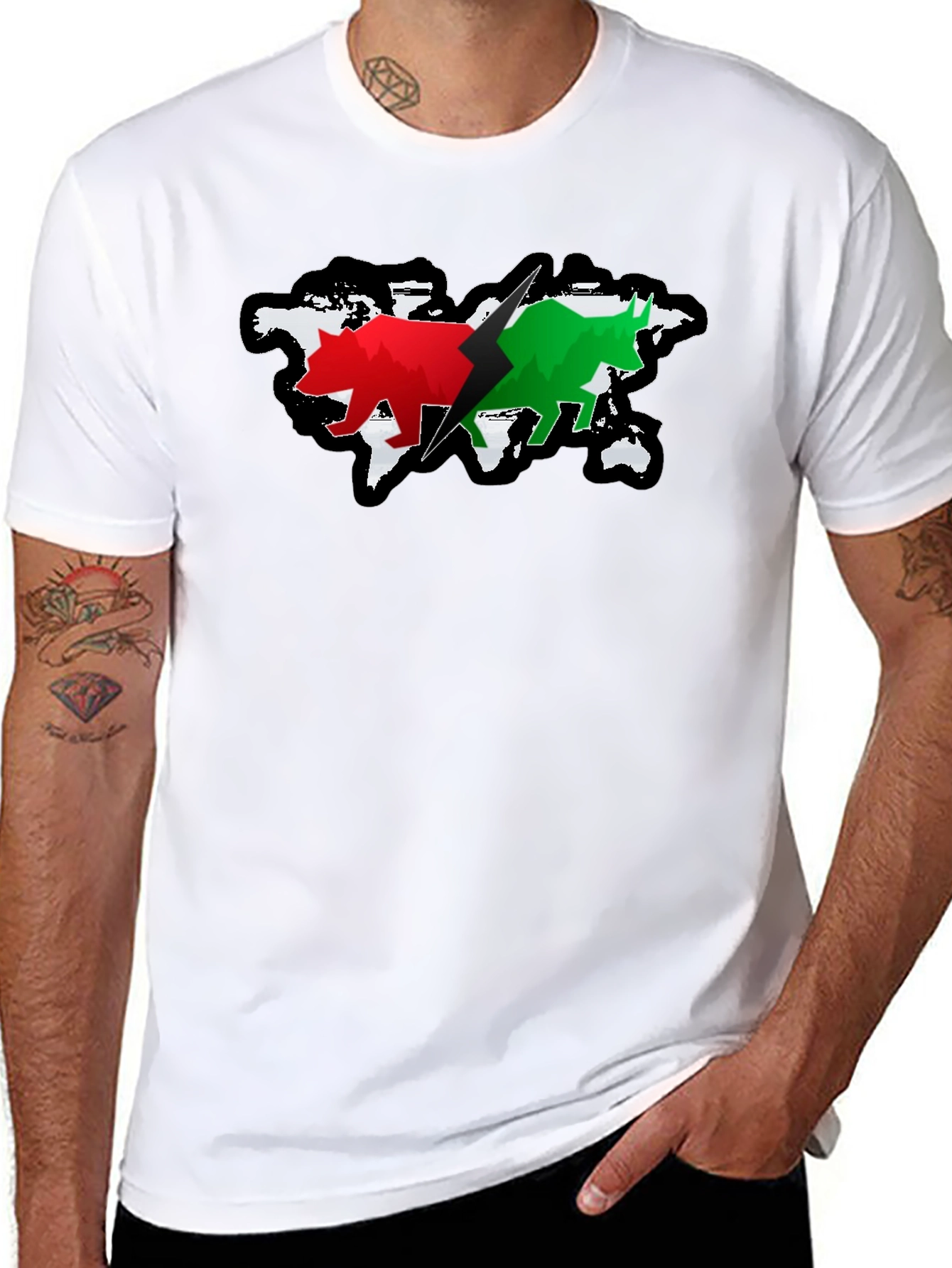 Bulls & Bears T-Shirt - Global Market Design