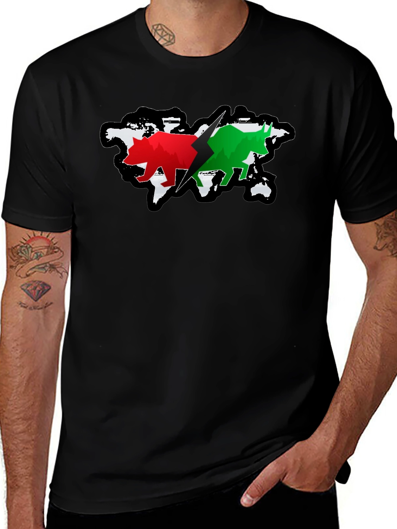 Bulls & Bears T-Shirt - Global Market Design