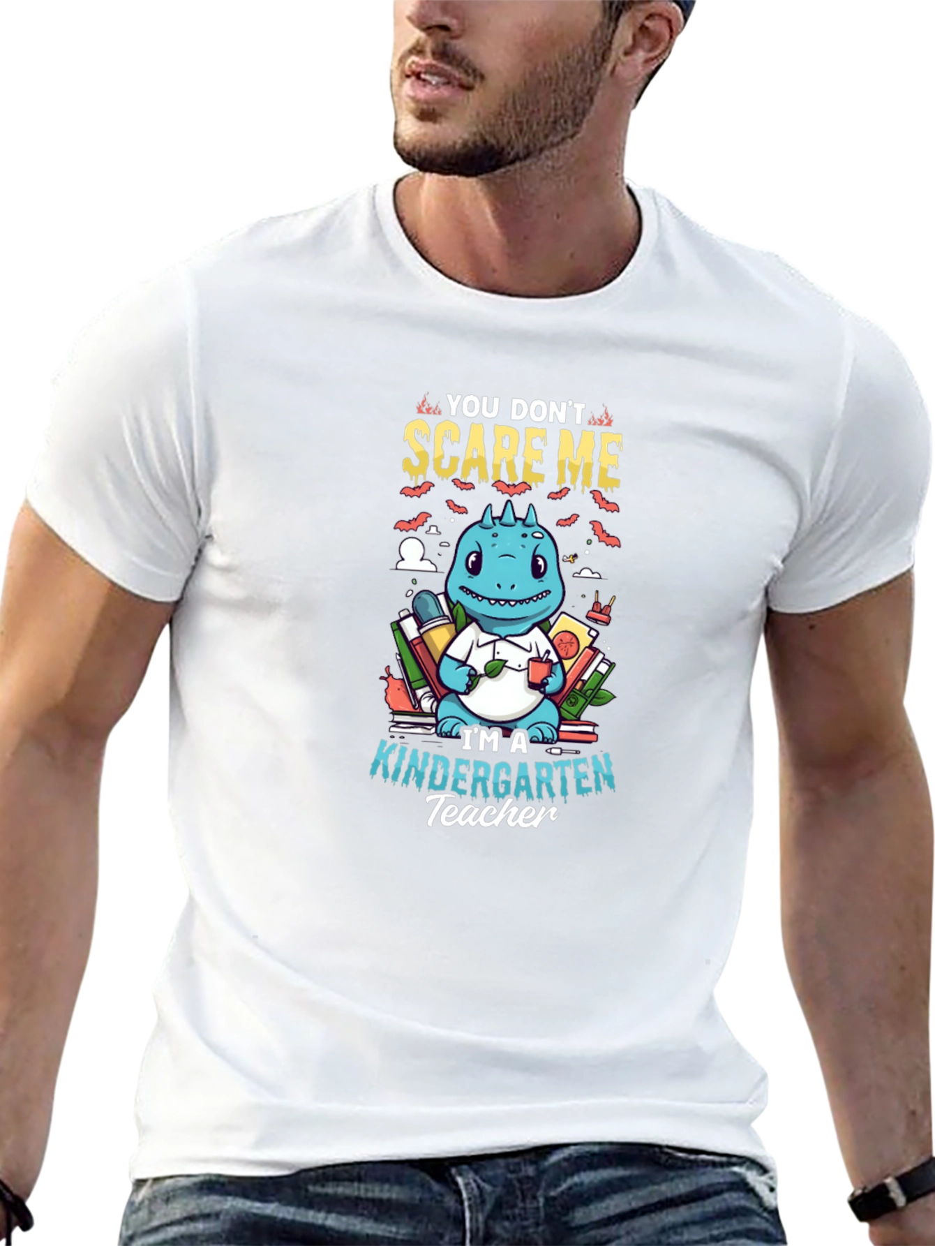 Kindergarten Teacher T-Shirt - Dinosaur
