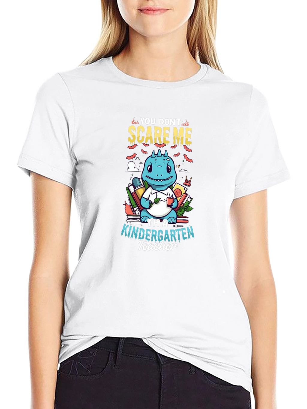 Kindergarten Teacher T-Shirt - Dinosaur