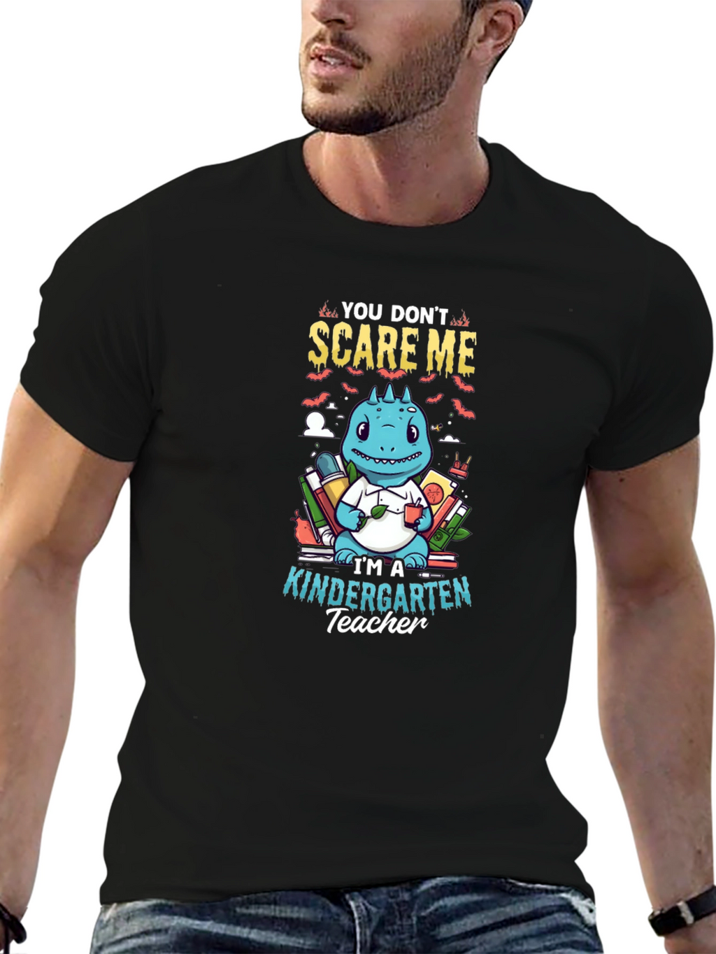 Kindergarten Teacher T-Shirt - Dinosaur