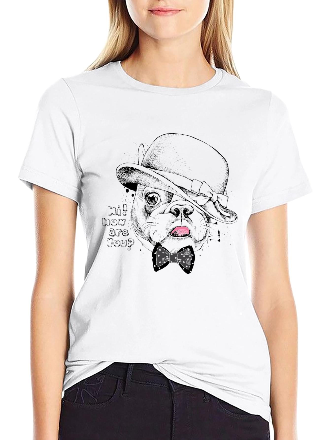 Dapper Dog Tee - Stylish Pet Graphic T-Shirt