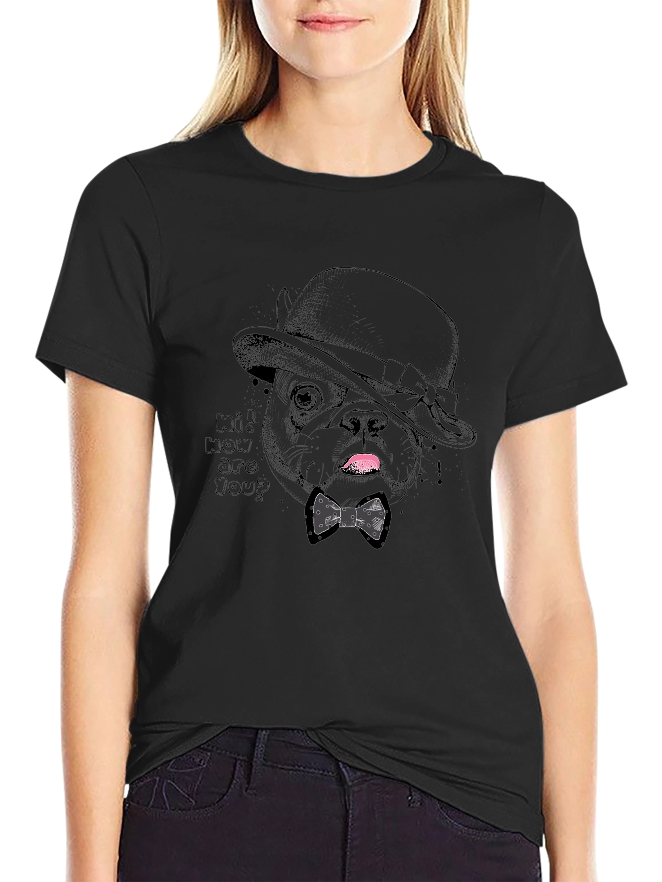 Dapper Dog Tee - Stylish Pet Graphic T-Shirt