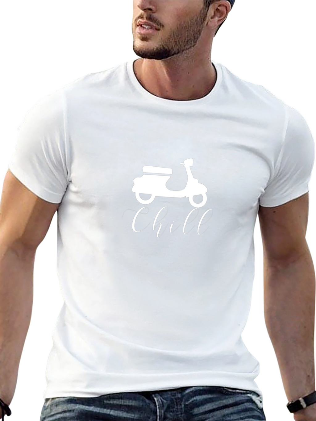 Chill Scooter Graphic Tee - Relaxed Style
