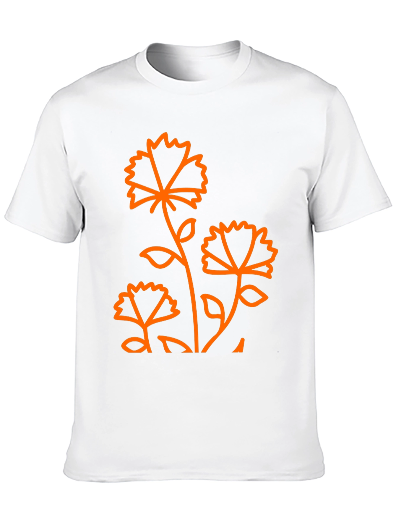 Floral Graphic Print Black T-Shirt