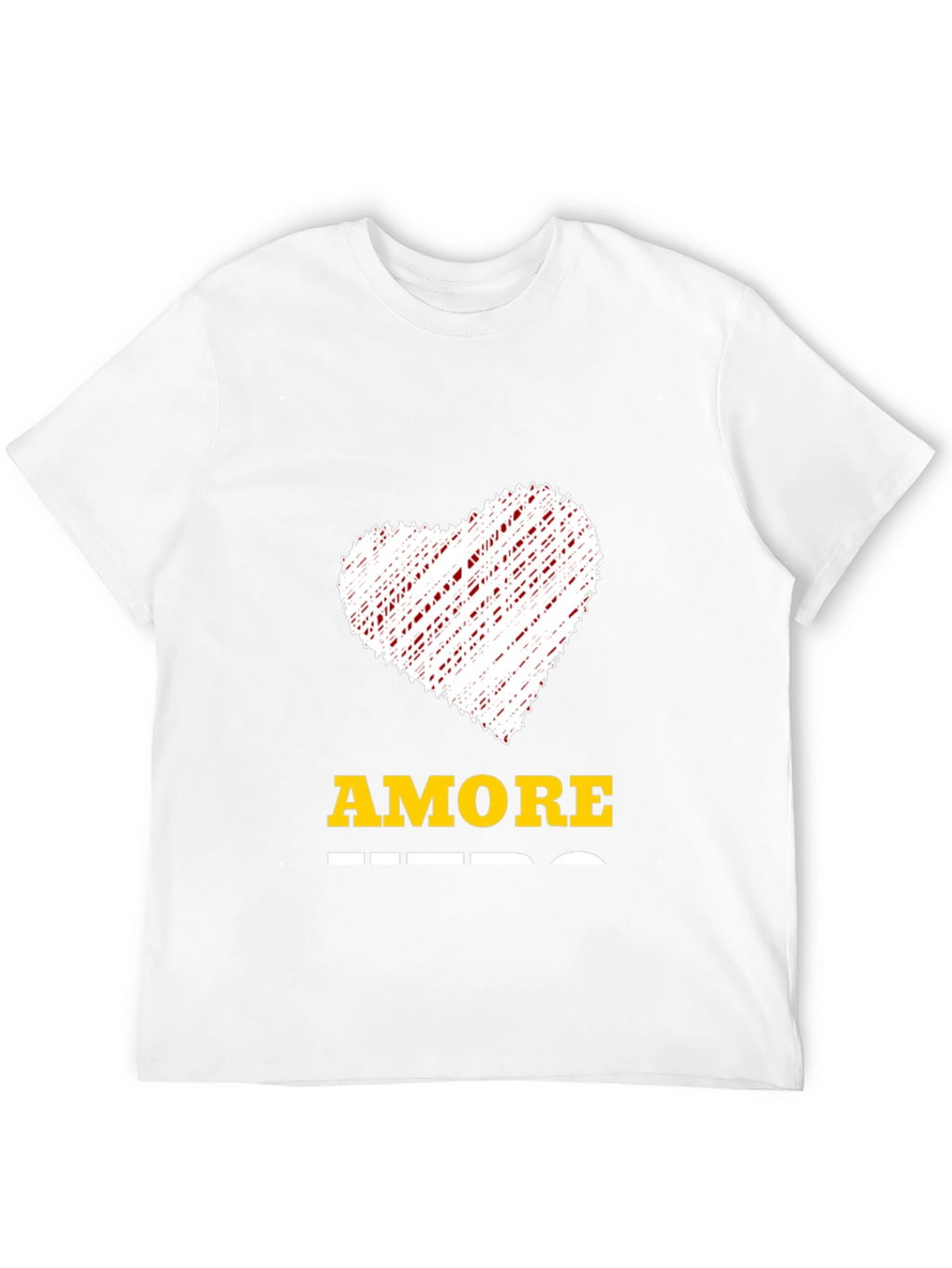 Amore Heart Graphic Tee - Mens Black T-Shirt