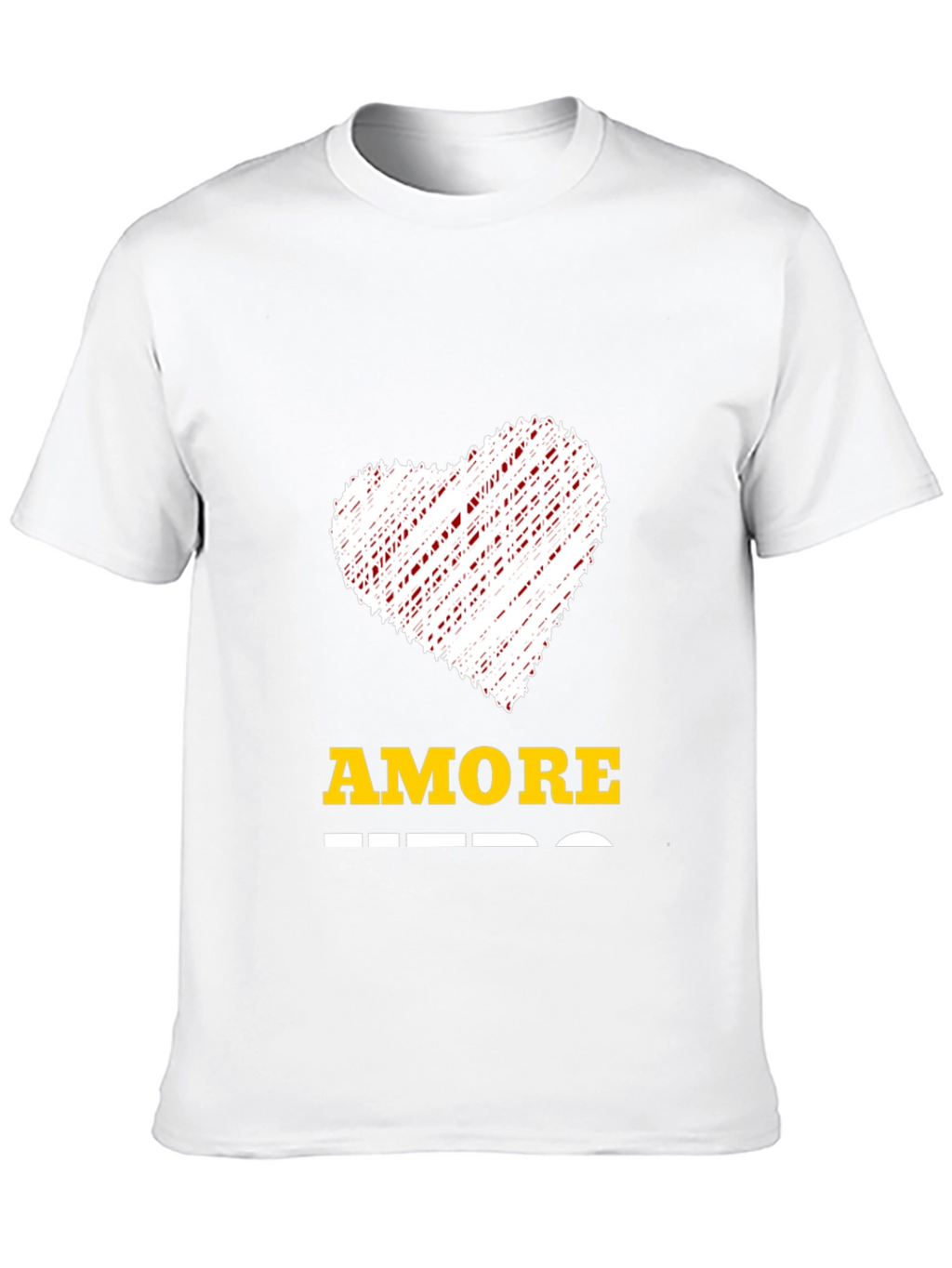 Amore Heart Graphic Tee - Mens Black T-Shirt