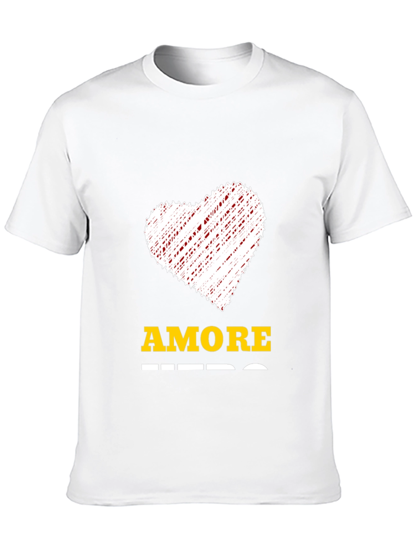 Amore Heart Graphic Tee - Mens Black T-Shirt