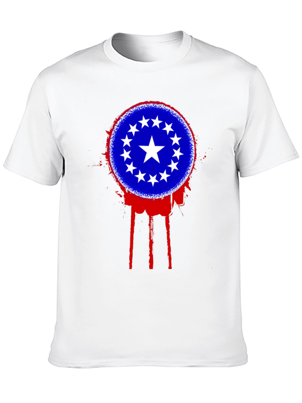 Stars Circle T-Shirt - Black