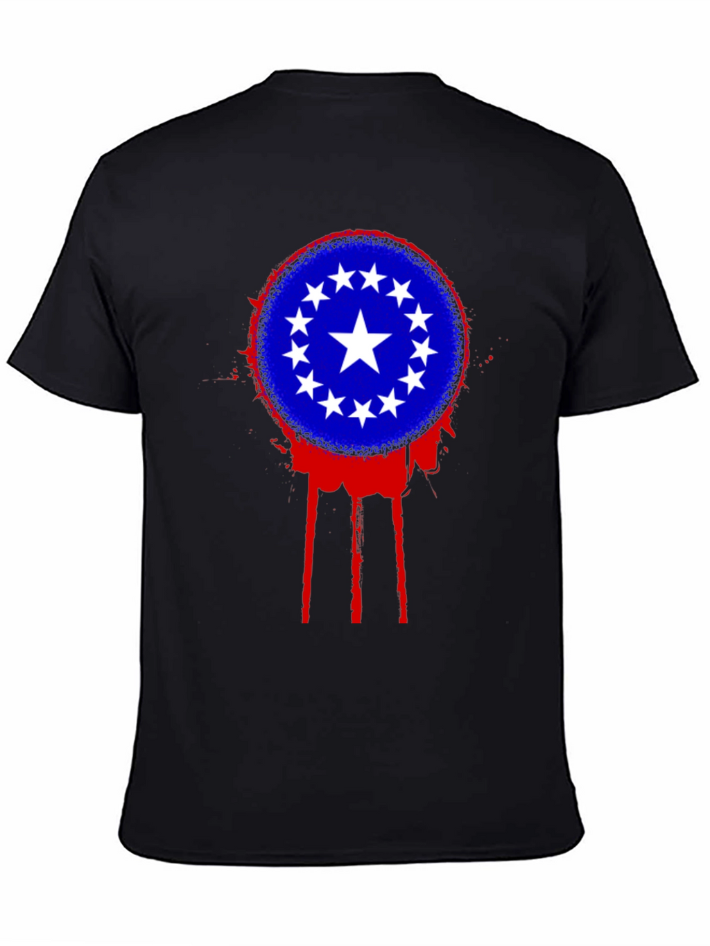 Stars Circle T-Shirt - Black